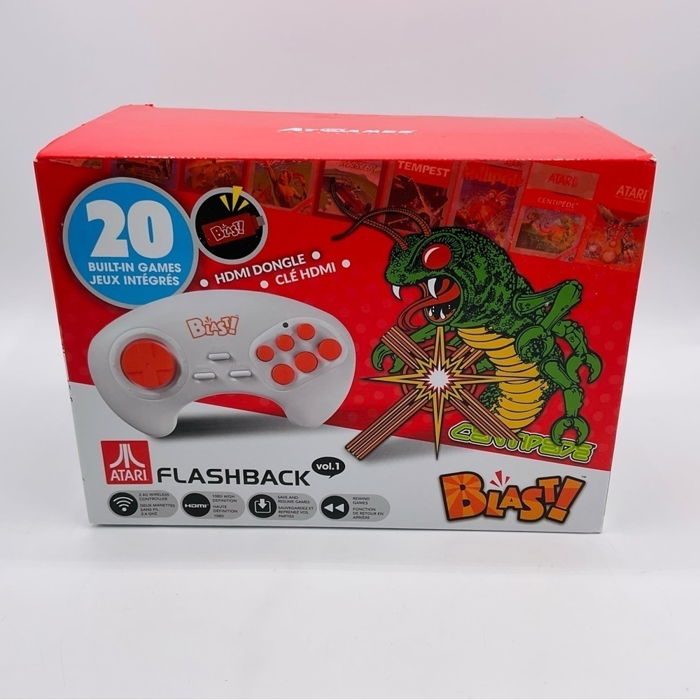 Atari Flashback Blast! HDMI Wireless Centipede 20 Built-In Video Games AtGames